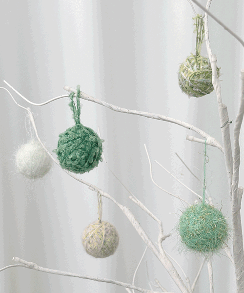グリーンガーデン毛糸5個セット オーナメント クリスマス装飾 小物 オブジェ