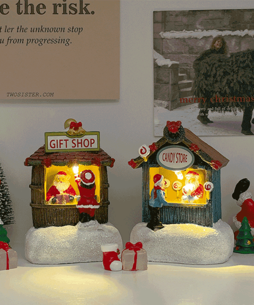 ビレッジストア ムード灯 2type ミニチュア クリスマス 飾り 小物 オブジェ