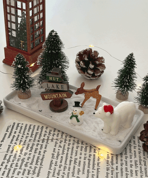 シークレットフォレストセット クリスマス 装飾 小物 オブジェ ミニチュア